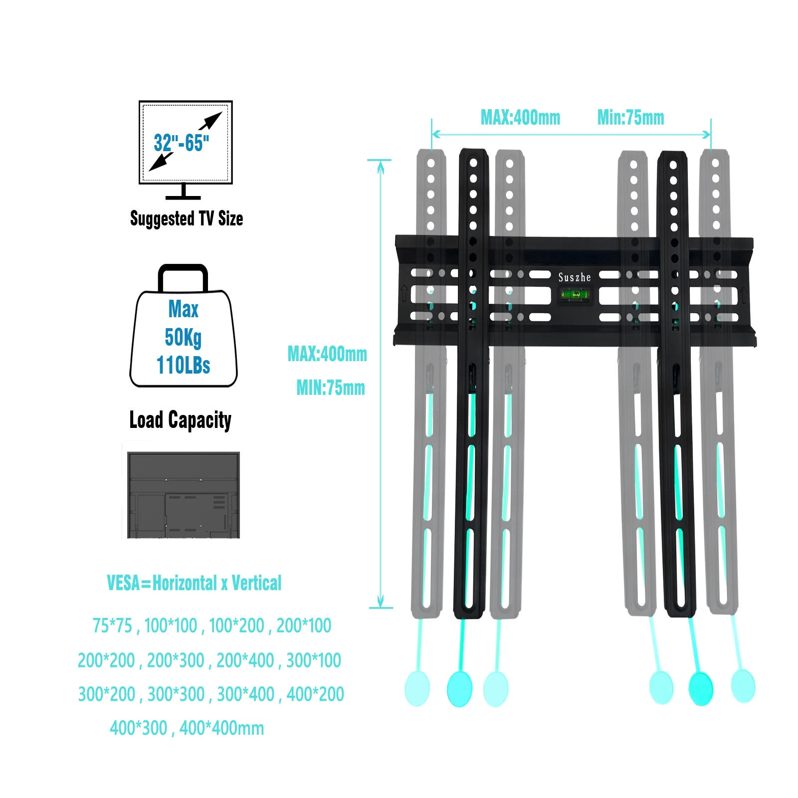 Настенное крепление для телевизора Suszhe 65 дюймов простота установки и надежность