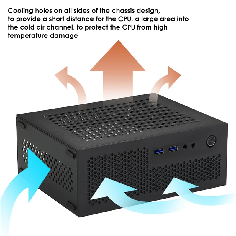 A09 HTPC компьютер Φ Mini ITX шасси для игрового ПК настольное USB3.0 домашний серебристый