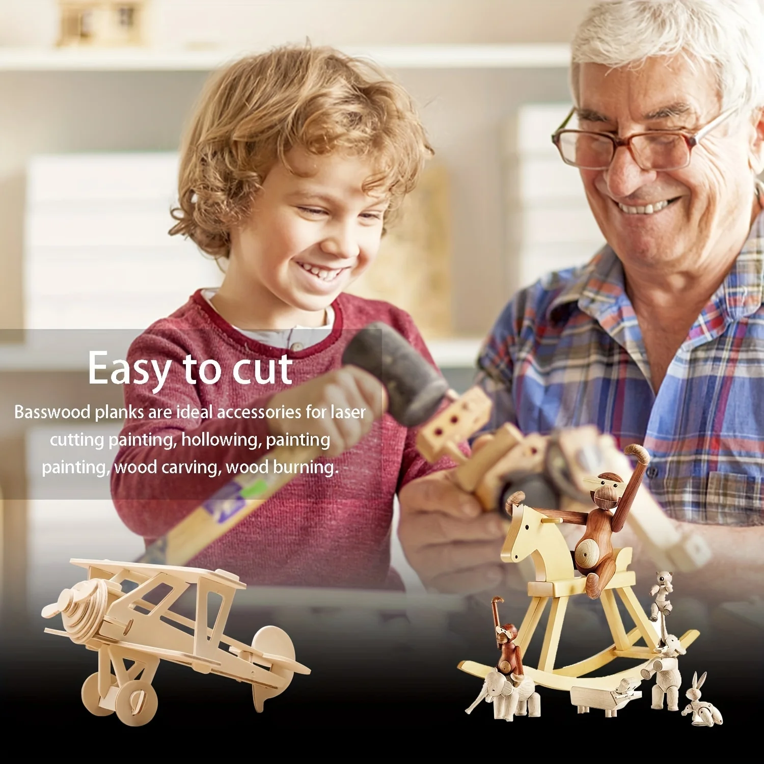 Деревянные доски 100x100x2 10/20/40 шт