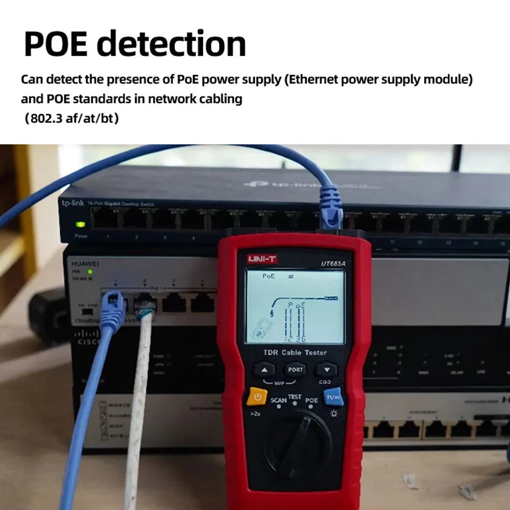 Фото Кабельный тестер UNI-T TDR UT685A KIT, локатор сетевых кабелей, трассировщик проводов, детектор, тестер LAN для RJ45, RJ11, поисковик линий №5