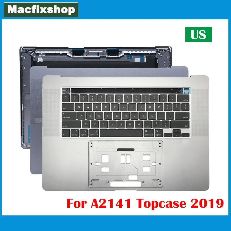 Laptop Top Case A2141 Palmrest 2019 For MacBook Pro 16Inch Retina A2141 Topcase Touchbar US Keyboard Backlight Space Grey Silver