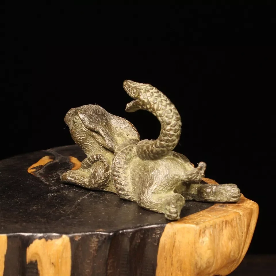Статуэтка китайская бронзовая змея и кролик
