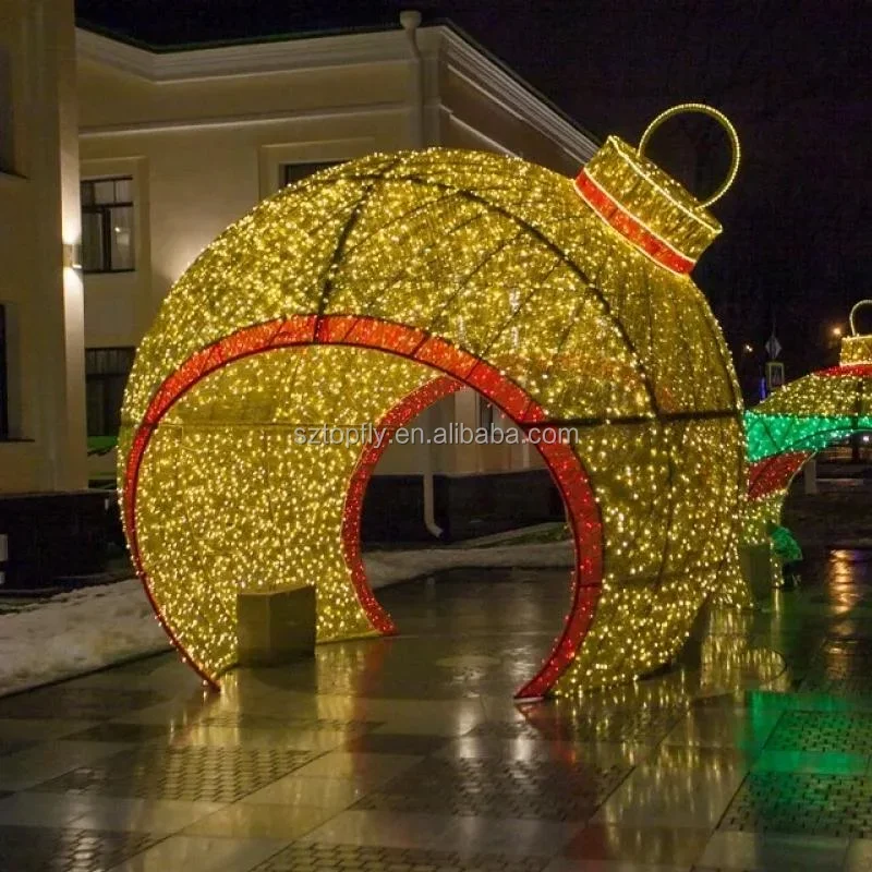 Наружное коммерческое рождественское уличное украшение с 3D подсветкой