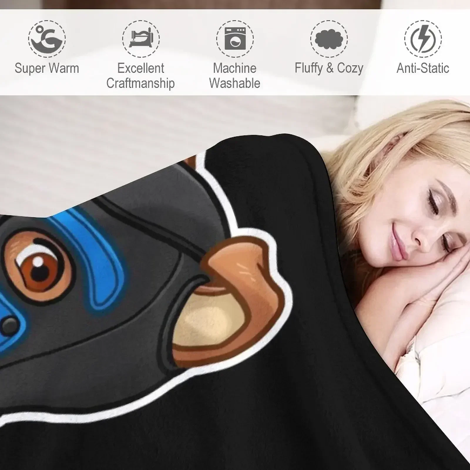 PLAYFUL PUPPY - BLUE MASK BEARZOO SERIES Плед для кровати на зиму заказ Одеяла