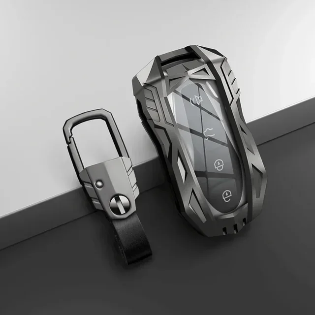 

Брелок для автомобильного ключа из цинкового сплава, брелок для Geely Tugella 2020 Azkarra Xingyue Boyue Pro Atlas Pro Gili Tugella, защитный чехол для автомобильного ключа