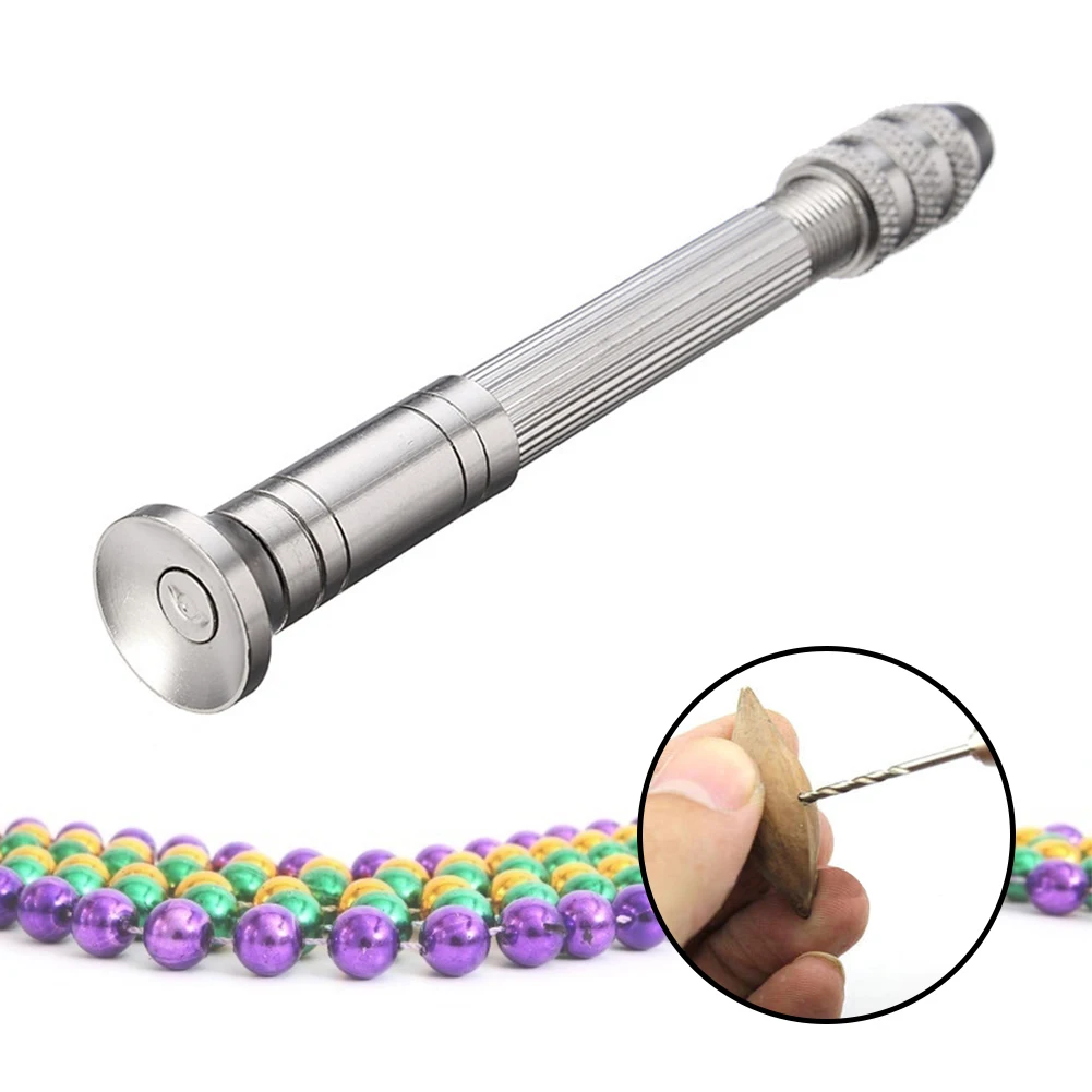 

Aluminum Alloy Micro Hand Drill Woodworking Drilling Tool Manual Twist Drill DIY Bit for Watch Mobile Phone Repair