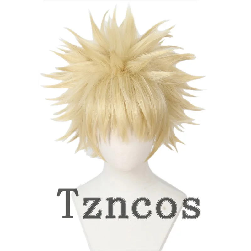Tzncos аниме My Hero Academia косплей парик короткие светло-русые термостойкие