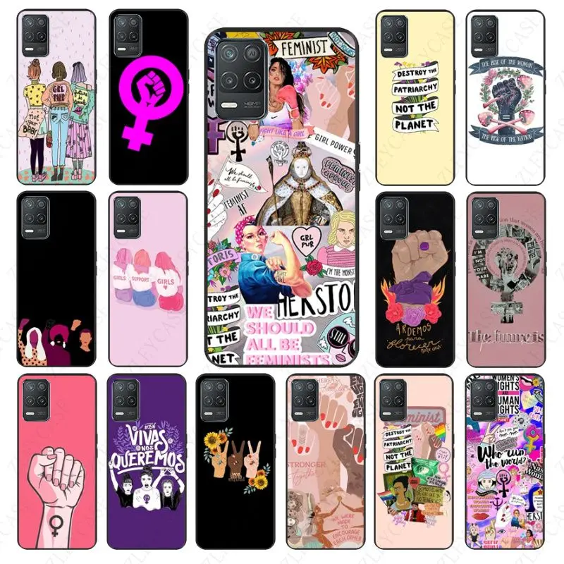 Чехол funda феминистский для телефона oppo Realme C11 C21Y C21 C25Y C25S C3 Q3S XT 6PRO 6i 7pro 8Pro 9i 9pro