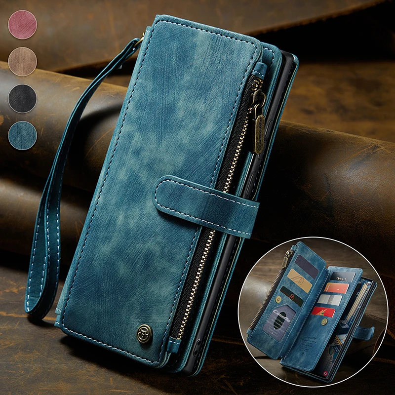 

Magnet Leather Wallet Phone Case For Samsung Galaxy S23 S22 Ultra S21 S20 FE S10 Plus Ultra Luxury Card Slots Kickstand Cover