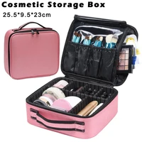 large capacity women waterproof cosmetic storage box portable makeup bag nail tool travel make up brush organizer beauty cases