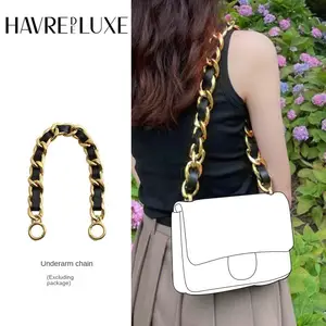 Luxe Short Gold Metal Chunky Chain Bag Strap