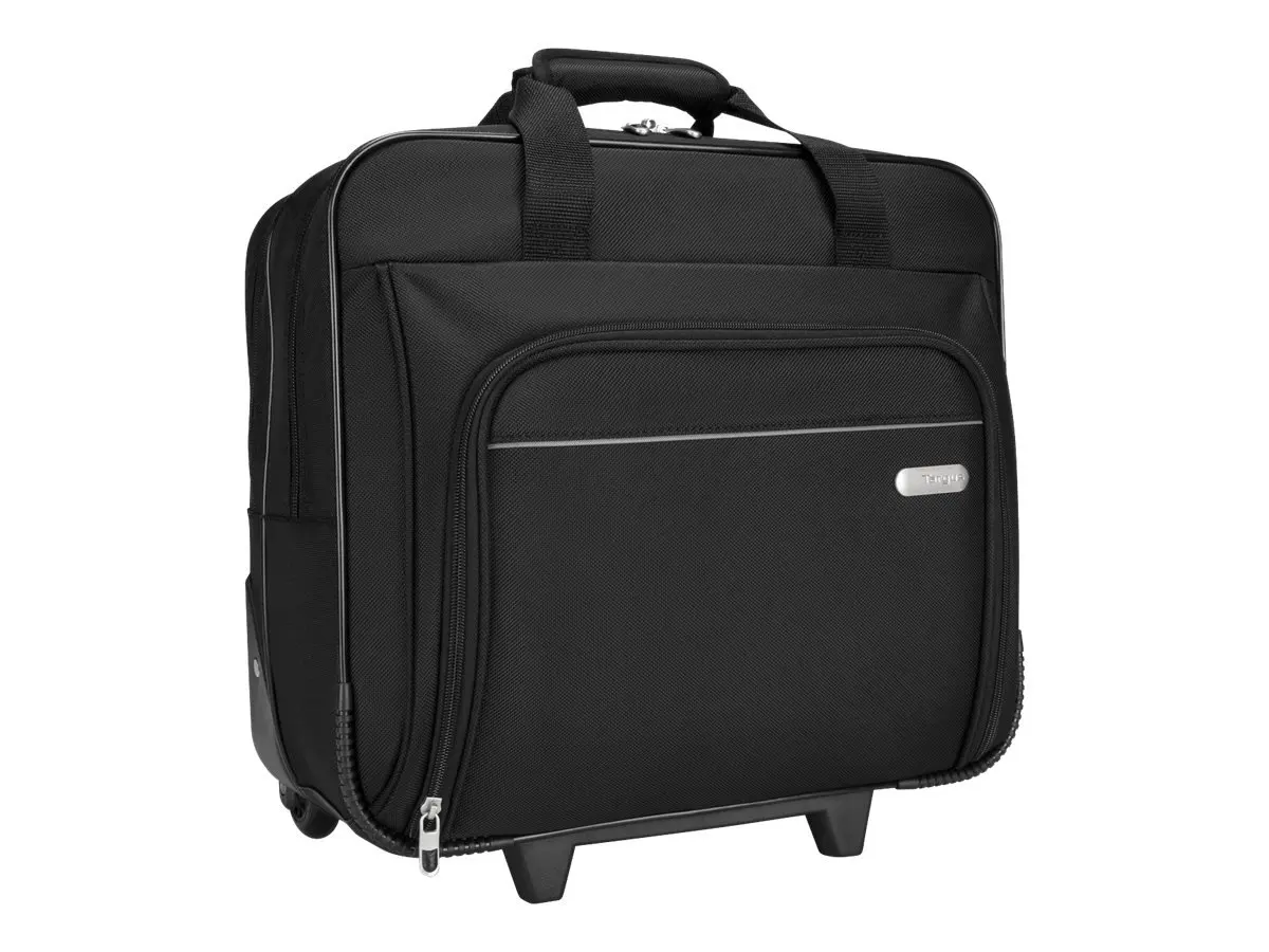 Rolling Laptop Case 1200D Polyester, 16-1/2 x 7-1/2 x 14, Black