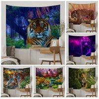 tiger hippie wall hanging tapestries japanese wall tapestry anime decor blanket