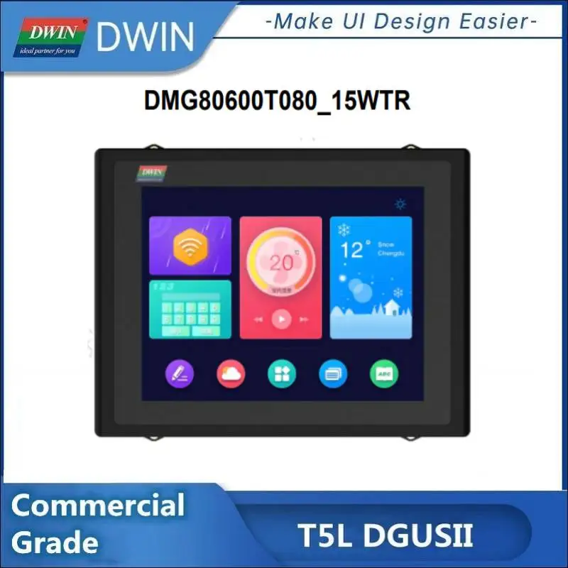 DWIN Industrial Smart LCM 8 Inch 800*600 Resolution RS485 Interface HMI Capacitive Touch LCD Module Resistive Screen for Arduino