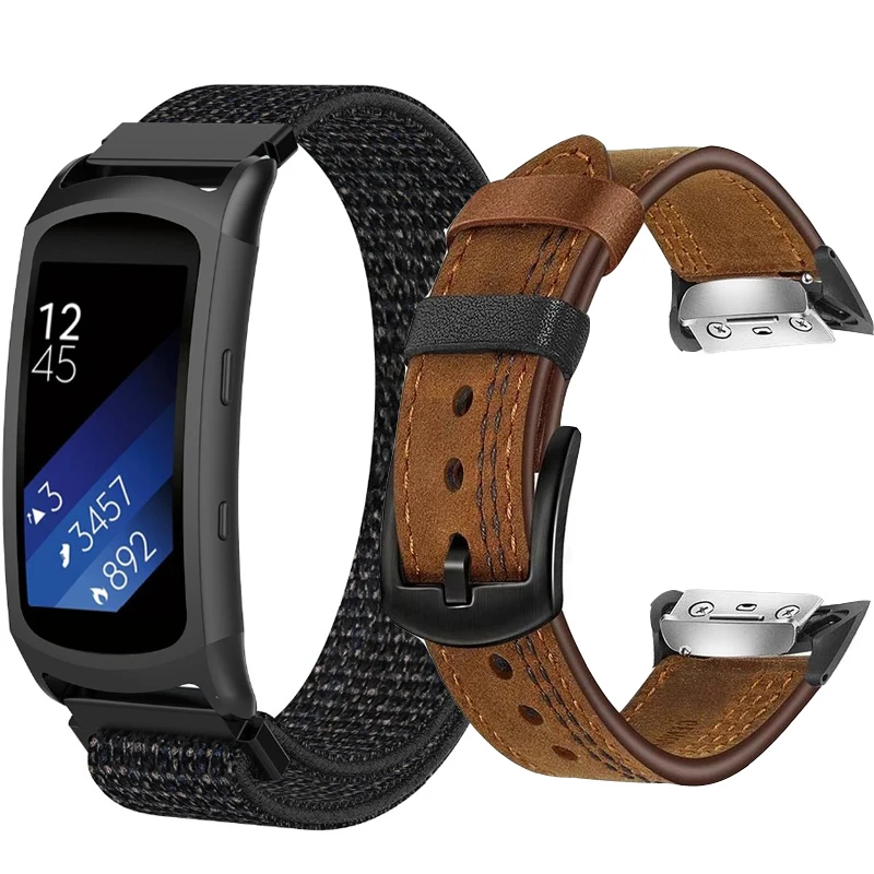 Nylon Loop Straps For Samsung Gear Fit2 R360 R365 Gear Fit 2 Pro Smart Wristband Leather Replace Bracelet Fit 2 Correa Watchband