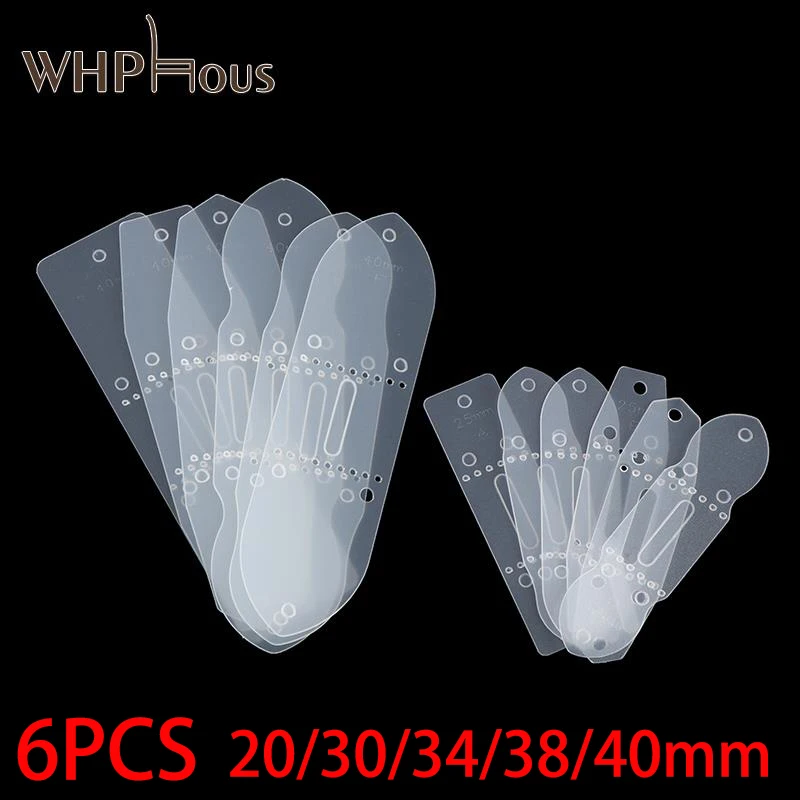 

6Pcs/Set 20/30/34/38/40mm PVC Leather Belt Buckle Head End Templates Punching Mould Stencil Tool DIY Leather Craft Tool