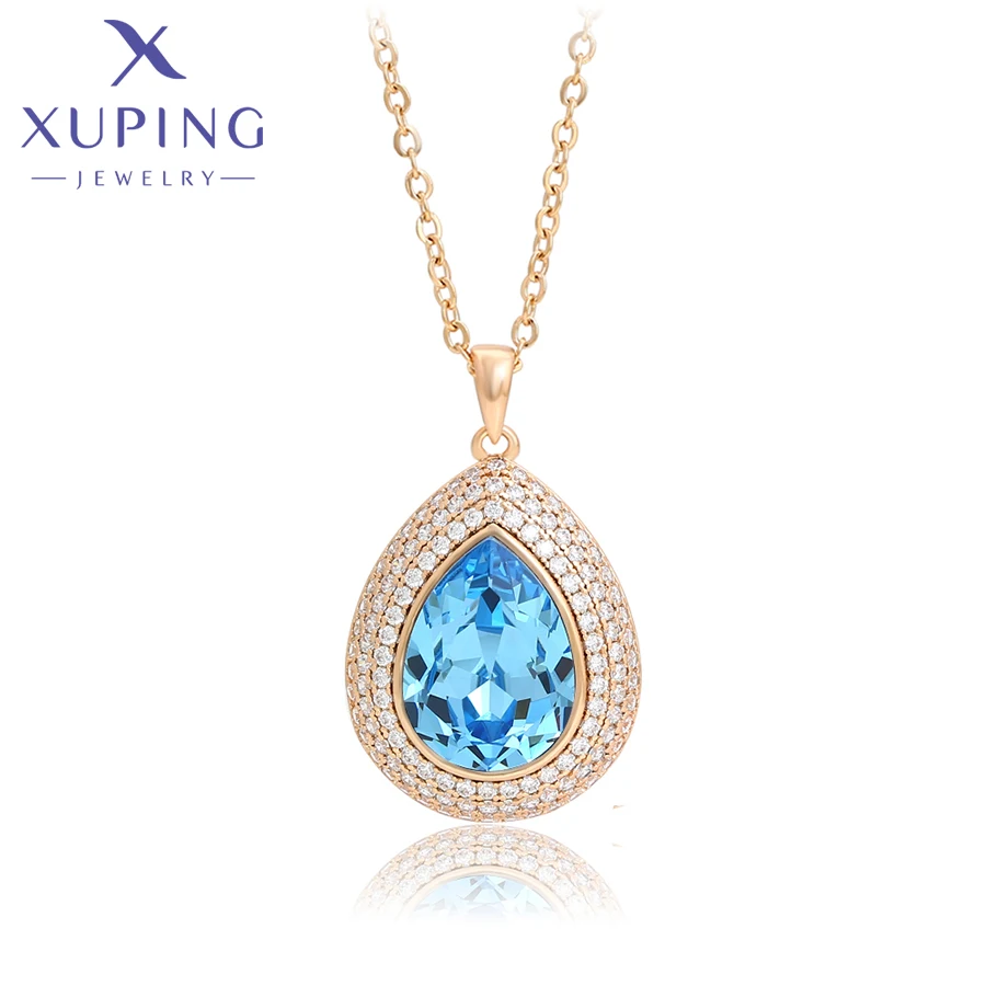 

Xuping Jewelry Women Luxury Style Crystal Pendant Necklace with Gold Color X000602261
