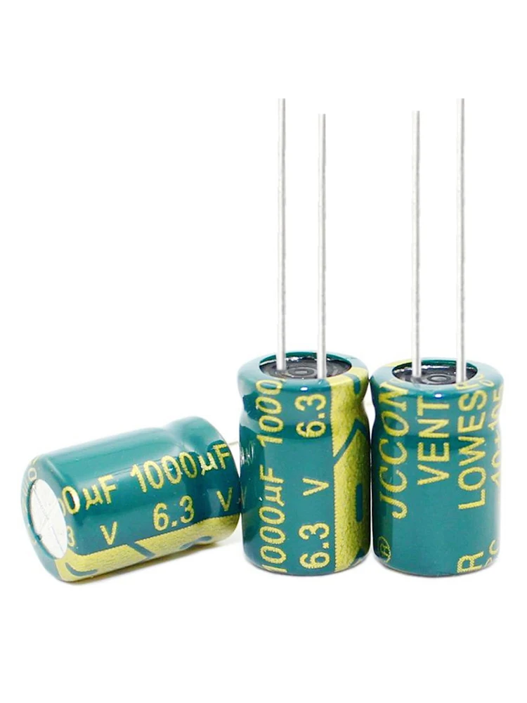 6.3v1000uf 8x12 50шт 105 ° Высокочастотные электролитические конденсаторы с низким