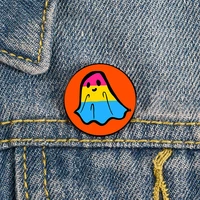 cute pan ghost printed pin custom brooches shirt lapel teacher tote bag backpacks badge cartoon gift brooches pins for women