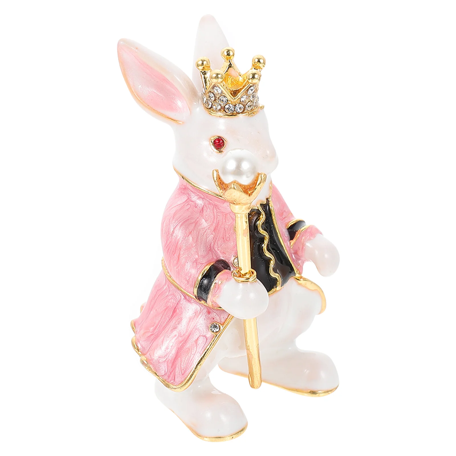 

Box Jewelry Rabbit Trinket Boxes Shaped Organizer Storage Bunny Ring Statue Hinged Container Mini Lids Animal Gift Bejeweled
