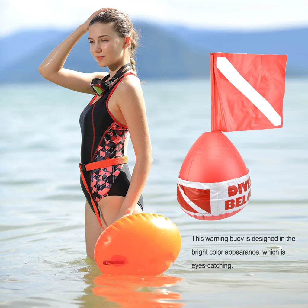 

Регулируемая буйка, надувная маркировочная буйка Предупреждение Для Акваланга, оборудование для фитинга для водных видов спорта, предупре...