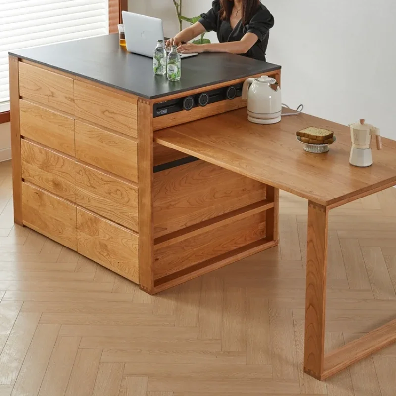 Деревянный обеденный стол Kaysen из цельной вишневой древесины