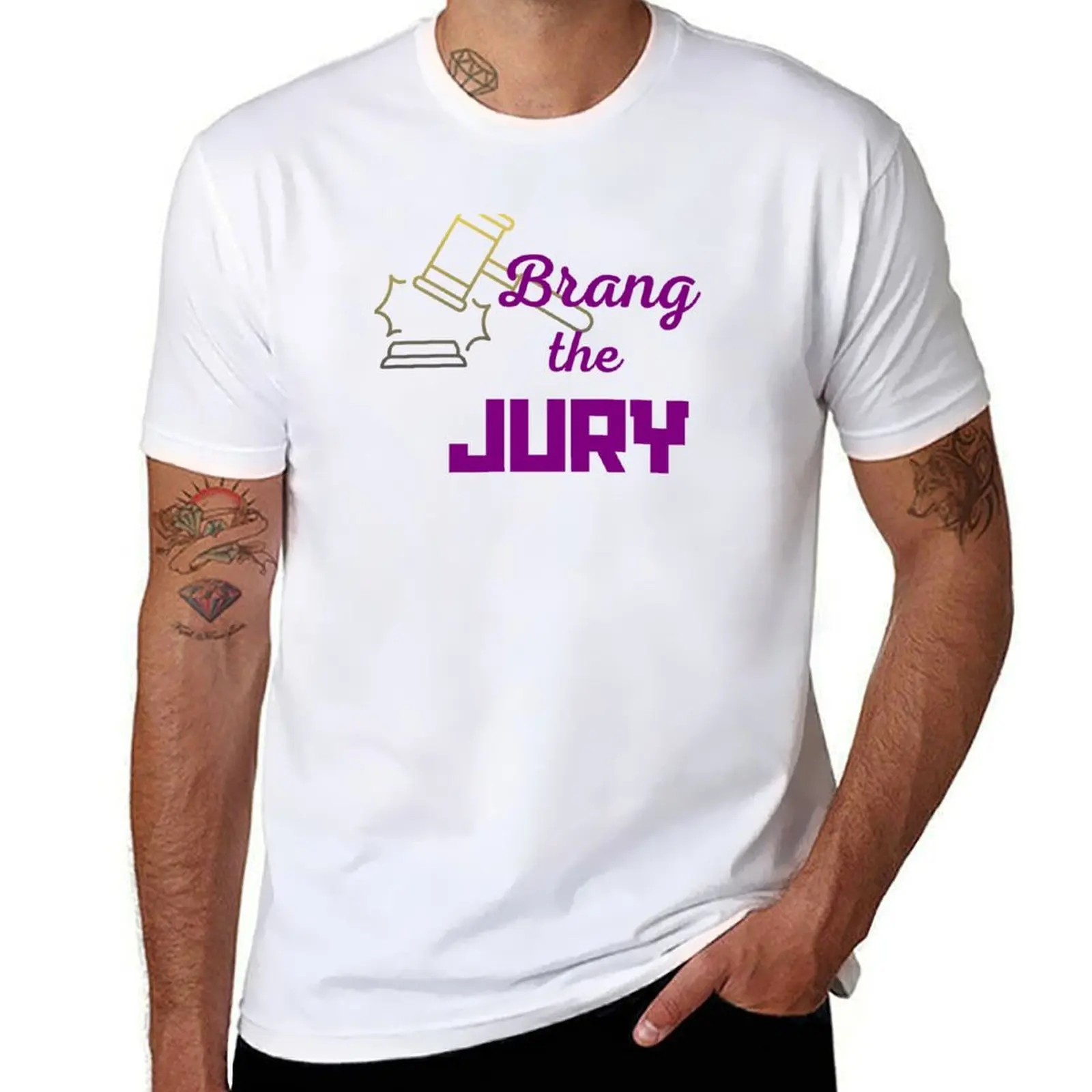 LAW NERDS - футболка BRANG THE JURY летняя одежда футболки большого размера мужские рубашки