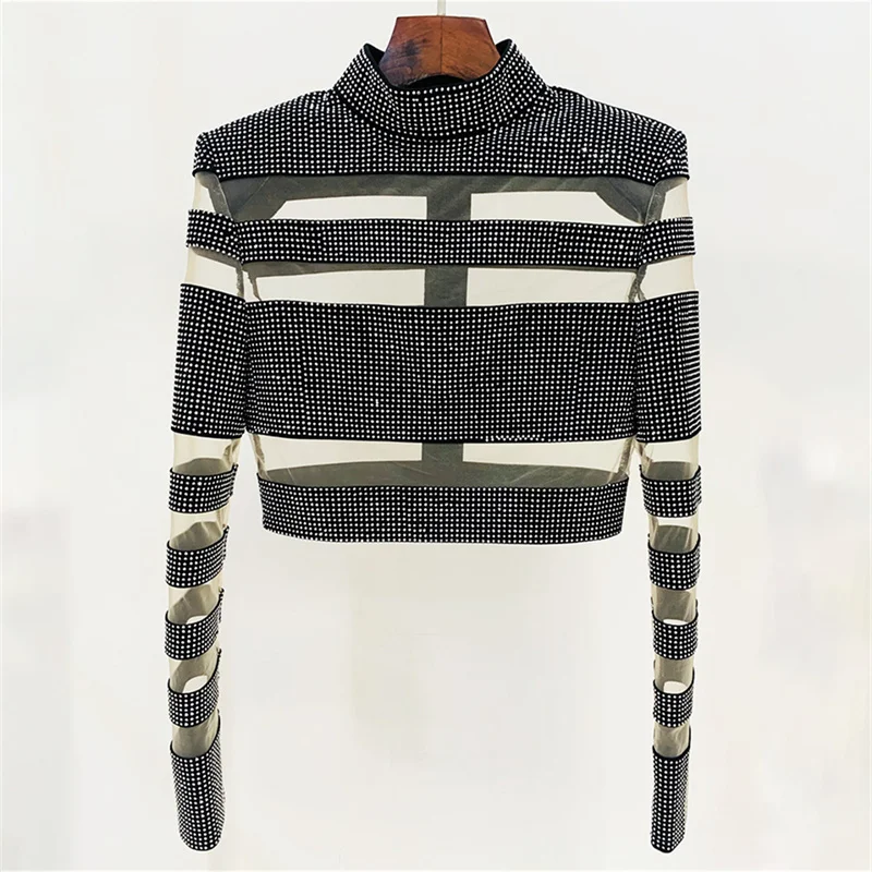 Женская футболка с длинным рукавом блестящий сетчатый пуловер модель y2k на осень