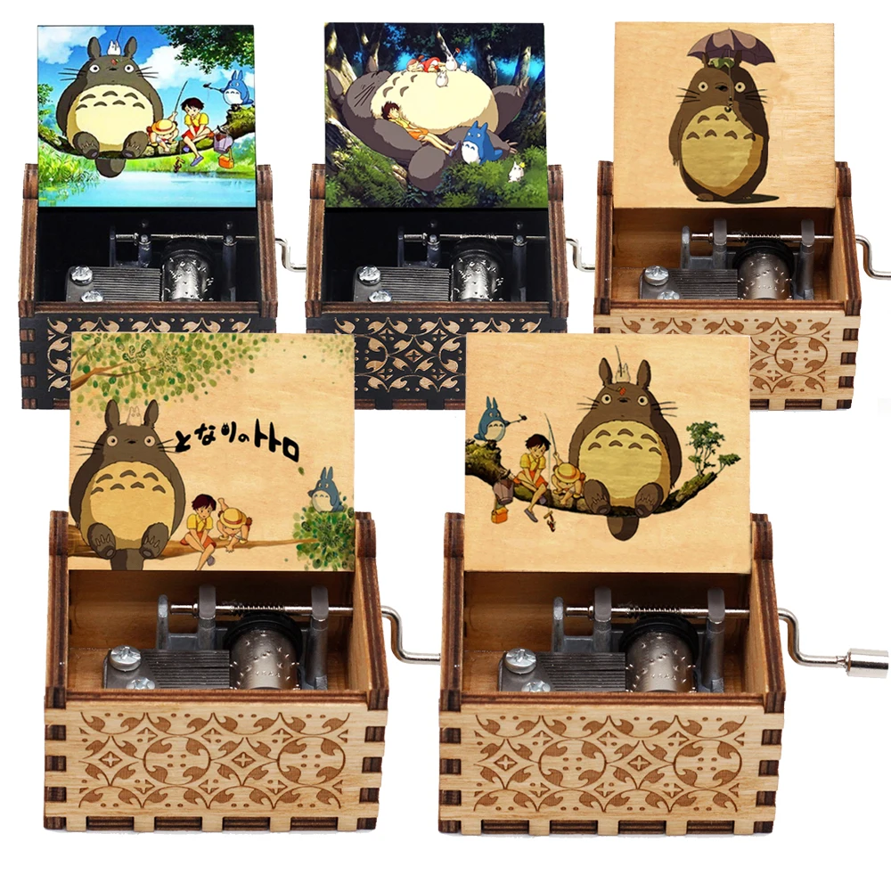 

Деревянная цветная музыкальная шкатулка Totoro для детей, дочери, сына, Рождества, Хэллоуина, в подарок