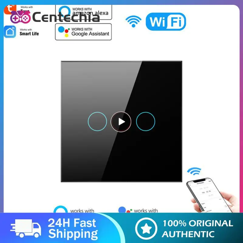 

Type 86 No Neutral Wire Required Poor Handwriting Wifi Smart Touch Switch 1/2/3 Gang Wifi Switch 110-240v Smart Light Switch