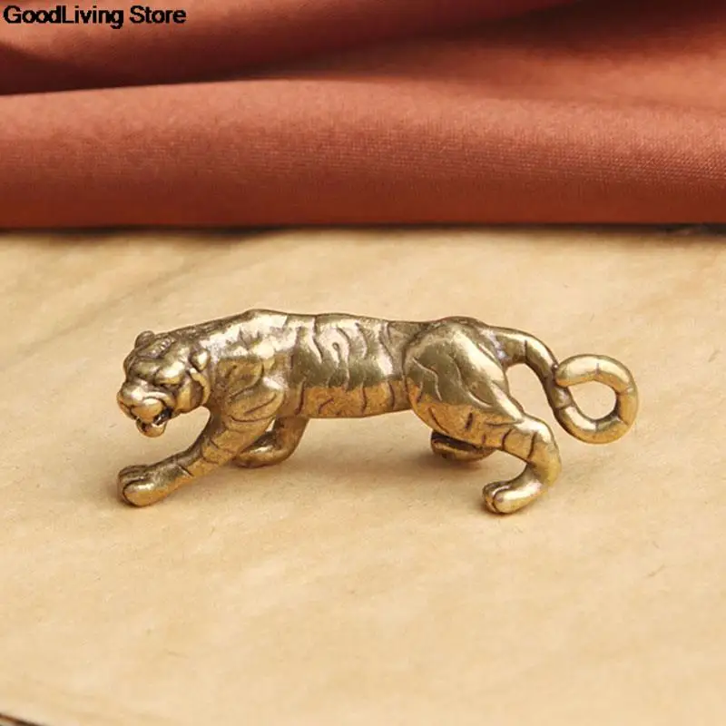 Миниатюрные латунные фигурки с культивацией китайского зодиака 1 шт. тигр Лев