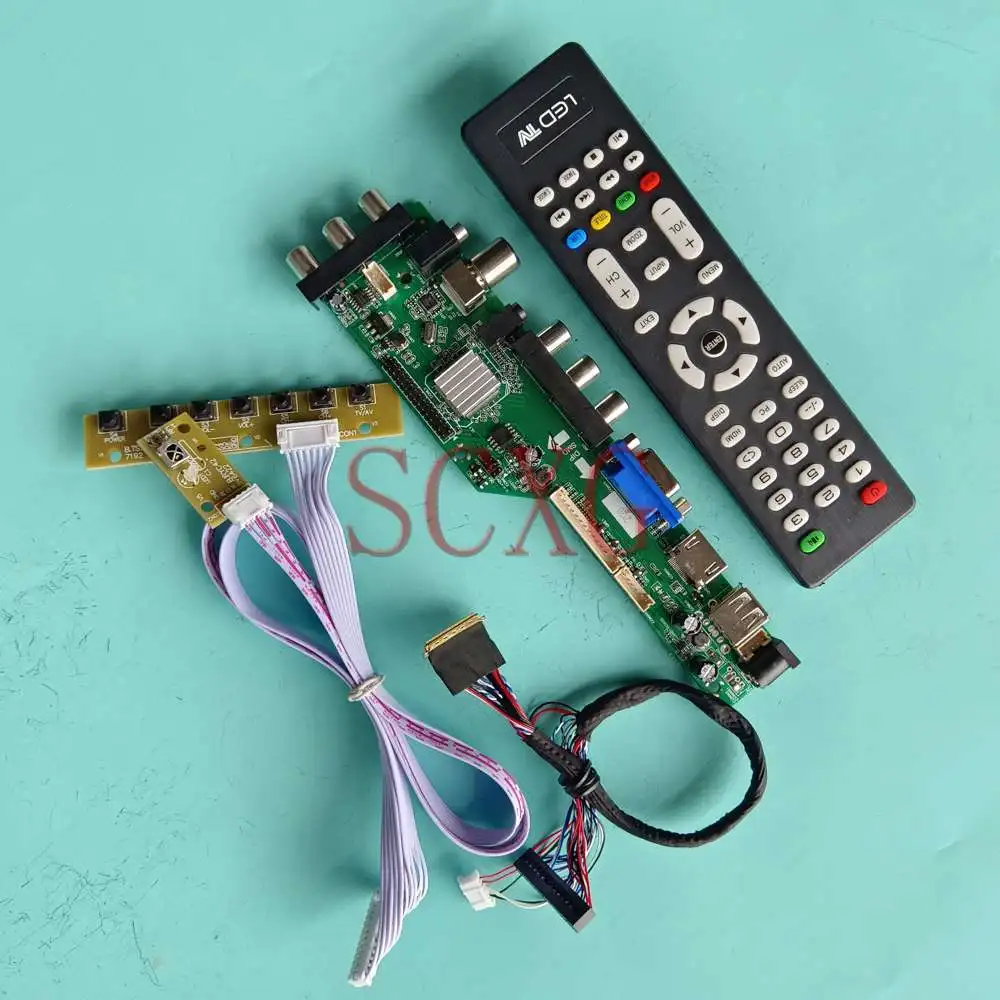 

Плата контроллера для ЖК-дисплея, DIY комплект, подходит для Φ 1920 1080 40 Pin LVDS 18,4 ", цифровой сигнал, DVB, экран, совместимый с HDMI, VGA, AV, USB