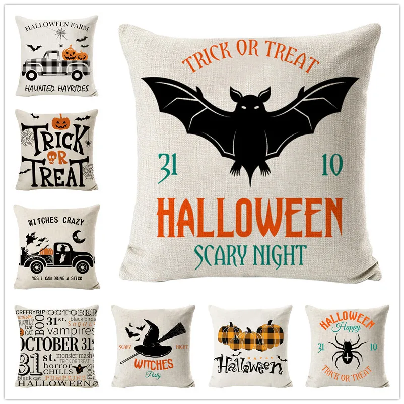 

Украшения на Хэллоуин, мультяшный Чехол на подушку для украшения привидения на день вечерние ринку, домашний декор, подарки на праздник, пра...