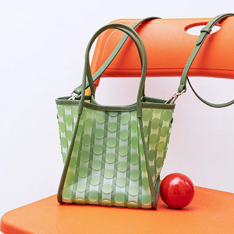 

2022 New Bag Large Capacity Women's Jelly Vegetable Basket Women's Bag High Quality Bucket Bag Handbag