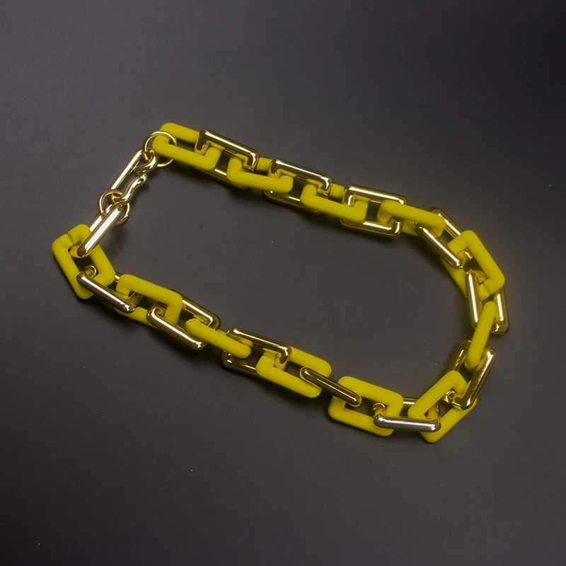 Женская Шейная цепочка искусственное толстое ожерелье для женщин резиновое