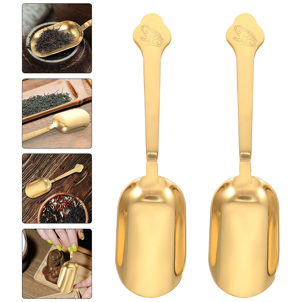 

Scoop Tea Spoons Spoon Scoops Salt Bath Serving Mini Lab Coffee Sugar Powder Kitchen Measuring Steel Ceremony Tool Loose