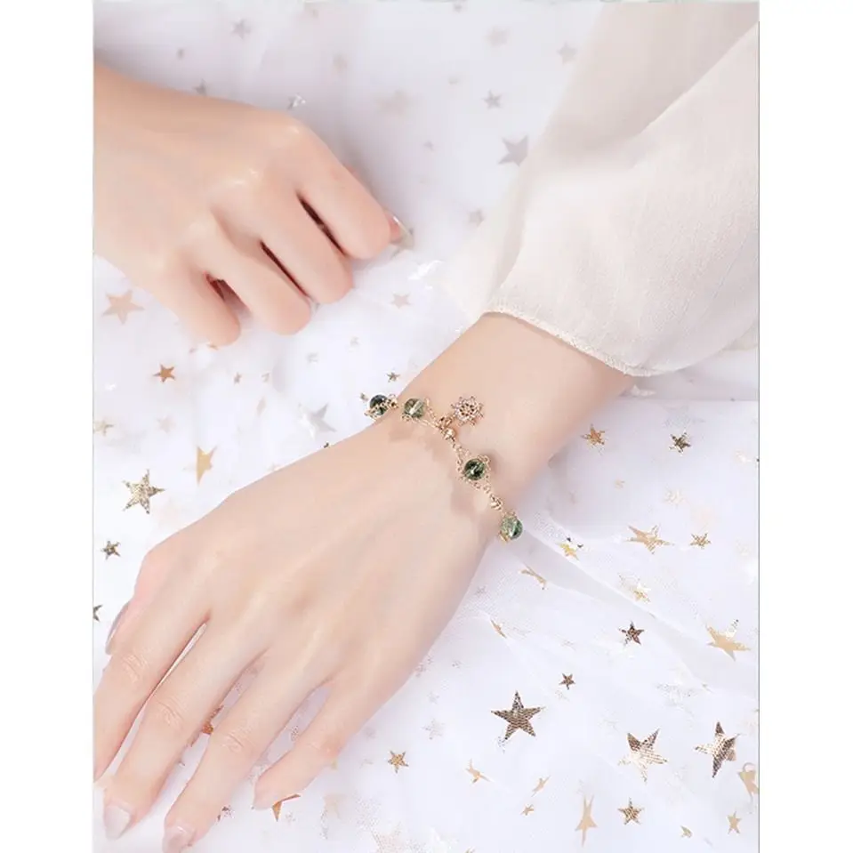 

2022 New Natural Stone Beads Bracelets Ladies Rudder Inlaid with Zircon Bracelet for Occasion Mistress Gift Wholesale Lots
