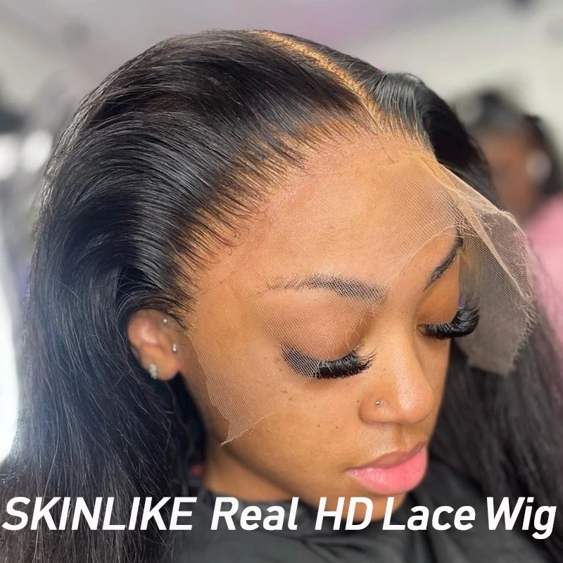 13X4 HD Шнурковая парик прямые волосы премиум-класса, выдернутые заранее, 5x5 прозрачный замыкание для бразильских женщин 150% на.