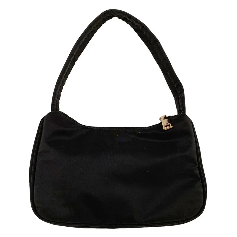 spring new bright colour handbag high quality Candy colors nylon Shoulder bag women Underarm armpit bag casual  Small  Clutch