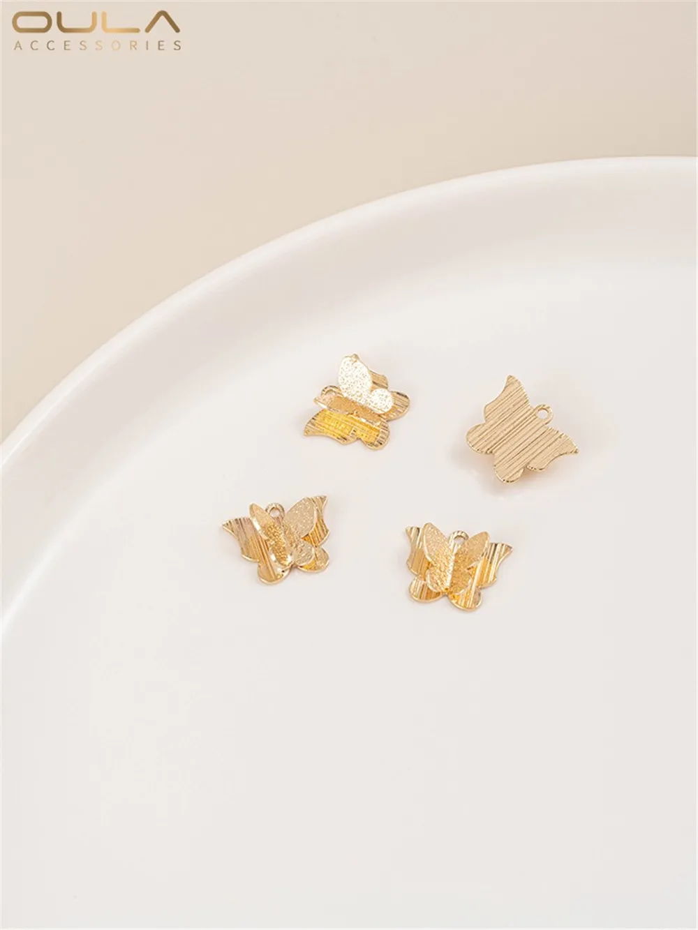 14-каратное позолоченное песочное покрытие пятиугольная звезда бабочка золотой