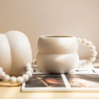 cute coffee cup creative ceramic mug nordic home decor handmade art milk tea cup home drinkware personalized couple gifts
