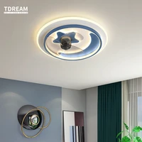 childrens cartoon fan lamp modern simple household with remote control mute fan chandelier