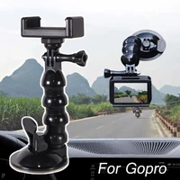 universal car phone holder dvr suction cup mount 360 rotation adjustable hose bracket for 4 6 inch sports camera stand