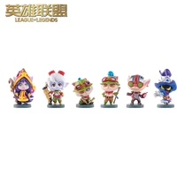 league of legends yordles mini figure set gg timo game anime periphery toy desktop ornaments q version figure model action