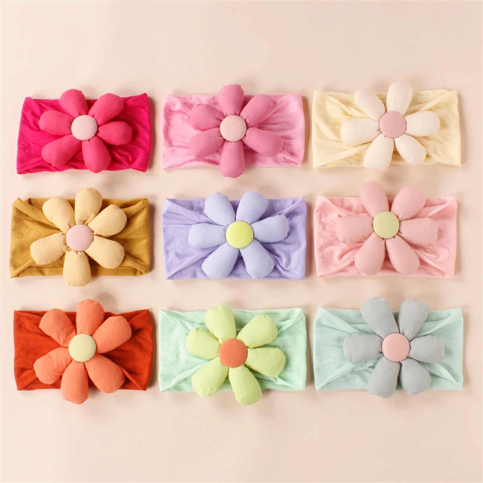 

Winkinlin Infant Baby Girls Headbands Soft Elastic Flower Head Wraps Photo Props Cute Hair Accessories (Green One Size)