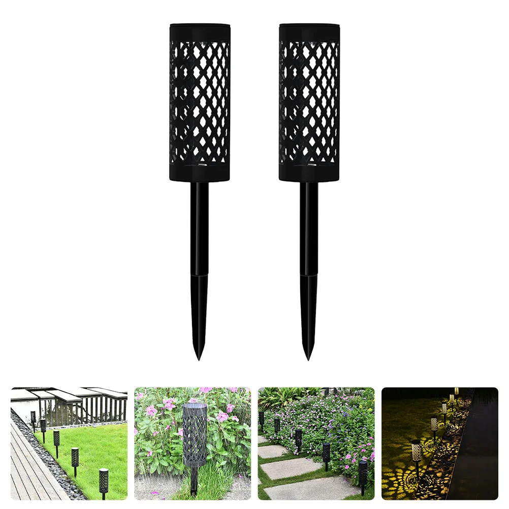 

2pcs Outdoor Solar Ground LED Lamp Home Garden Lawn Lamp Garden Ground Light