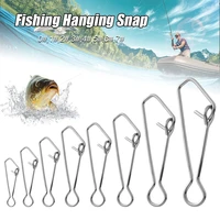 50pcspack portable safety pin line tackle high quality connector fishing hanging snap barrel swivel fast clip lock