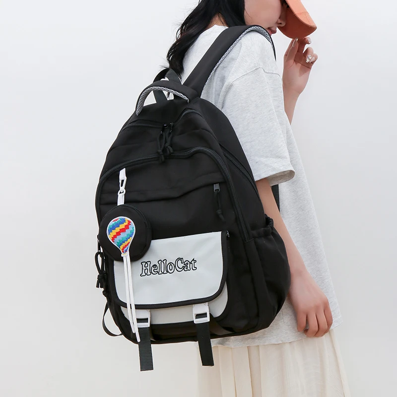 Однотонные модные рюкзаки из ткани Оксфорд повседневные сумки с мягкими ручками