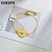 2022 New vintage pearl multi-layered Lady's Gold plated bracelet, stylish star Baroque geometric bracelet, women's jewelry gifts
