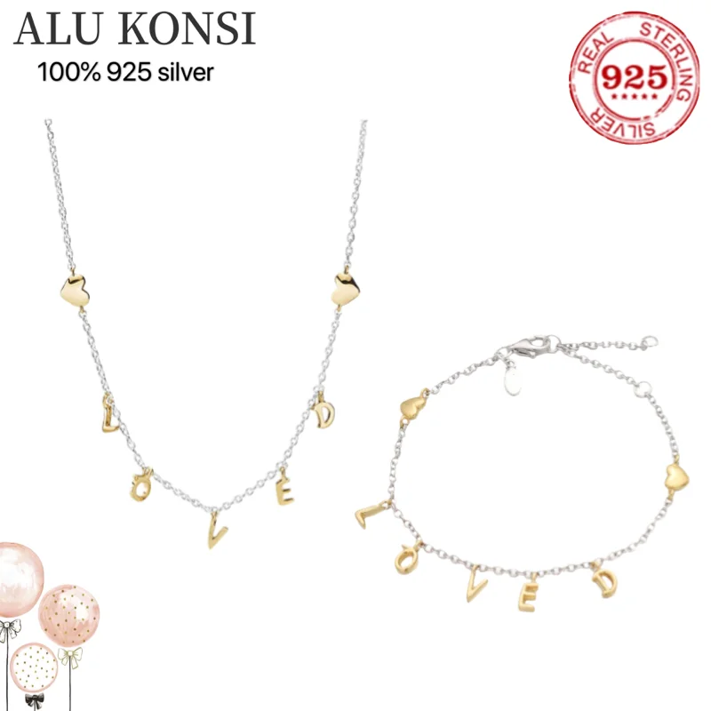 

2021 Hot sale luxury Real 925 Sterling Silver Authentic pan necklace LOVED For Women Fit Original DIY fashion wedding Jewelry